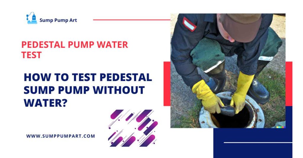 How to Test Pedestal Sump Pump without Water