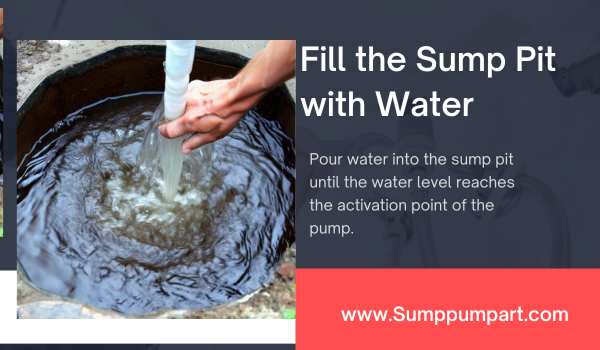 Fill the Sump Pit with Water, how to test a submersible sump pump